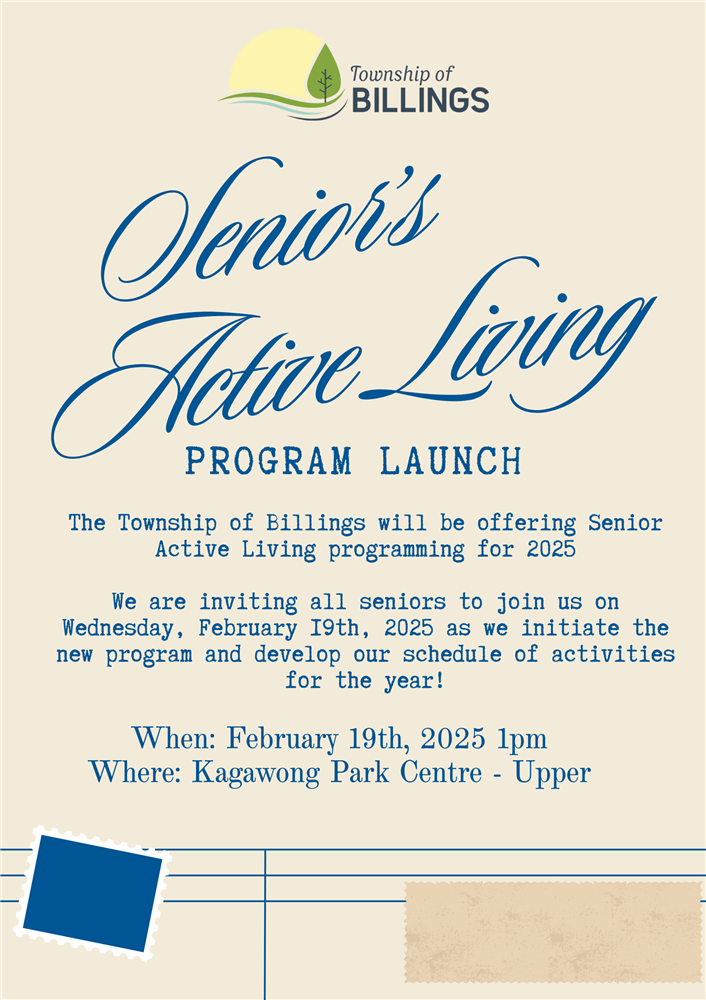 Senior's Active Living Program Launch Flyer